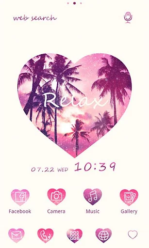 Beach Theme-Palm Tree Heart-