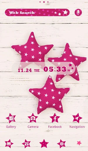 Pink Stars Theme +HOME