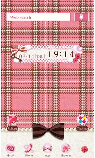 Pink Plaid Wallpaper Theme