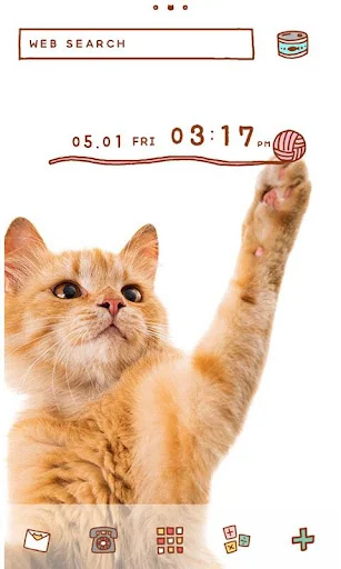 Cute wallpaper-Playful Cat- screenshot 1