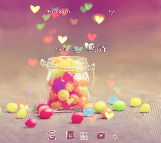 Rainbow Candy Theme +HOME screenshot 1