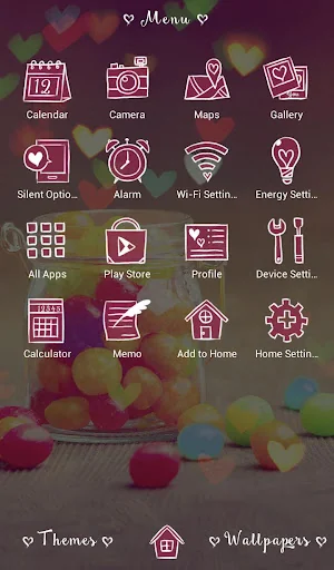 Rainbow Candy Theme +HOME screenshot 2