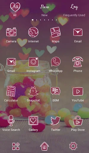 Rainbow Candy Theme +HOME screenshot 3