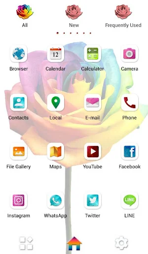 Rainbow Rose +HOME Theme screenshot 3