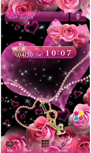 Hearts and Roses Wallpaper