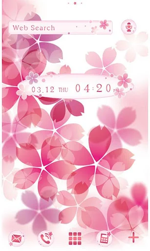 Pink Wallpaper-Sakura Print-
