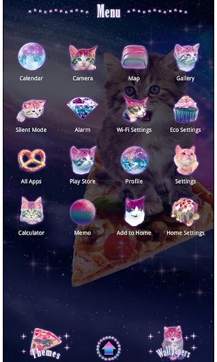 Funny Theme-Pizza Space Cat!- screenshot 2