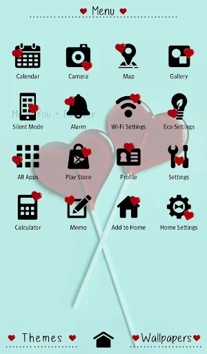Two Hearts Theme +HOME screenshot 2