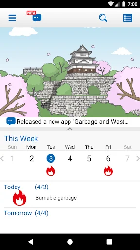 Marugame City Garbage App