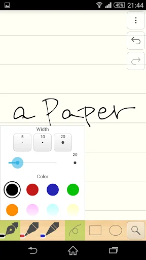 Handwriting memo "a Paper" screenshot 1