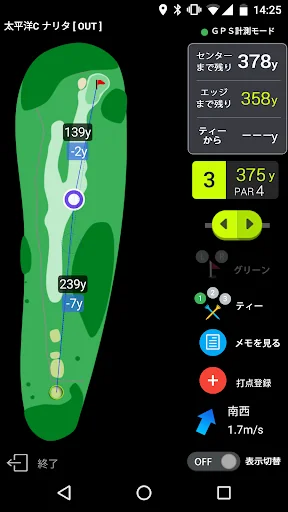 ゴルフな日Su ゴルフナビ GPS 計測