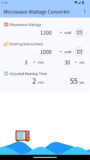 Microwave Wattage Converter screenshot 1