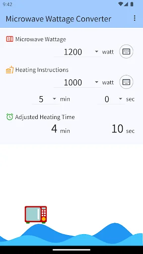 Microwave Wattage Converter screenshot 2