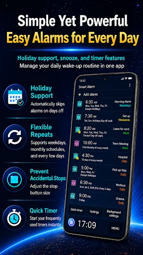 Smart Alarm (Alarm Clock) screenshot 1