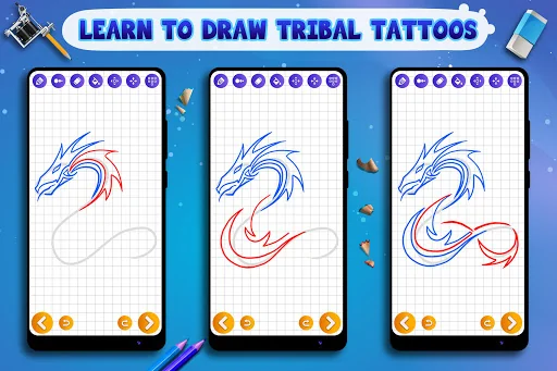 Learn to Draw Tribal Tattoos screenshot 4
