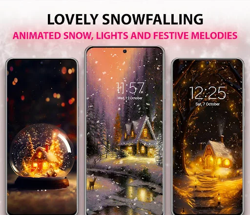 Snowfalling Live Wallpapers screenshot 1