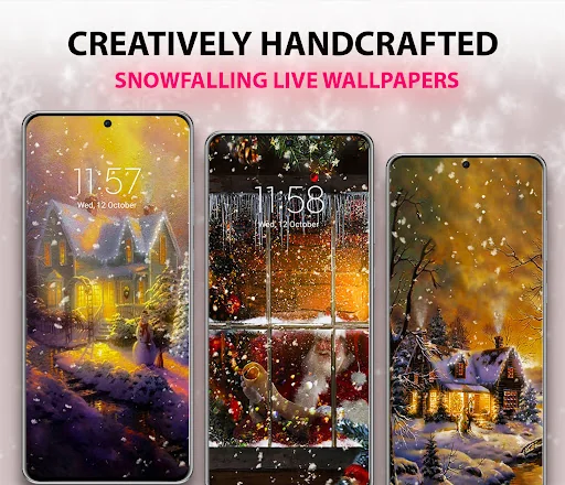 Snowfalling Live Wallpapers screenshot 2