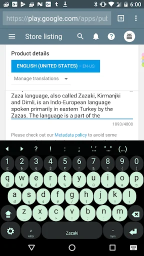 Zazaki Keyboard plugin for OKe