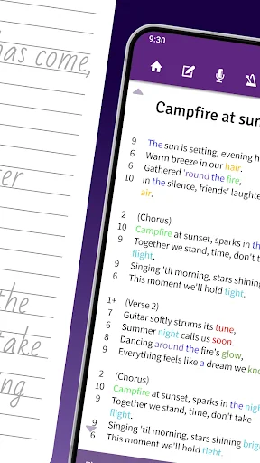 Lyrics Notepad - Song Writing
