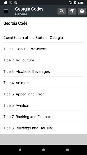 Georgia All Codes