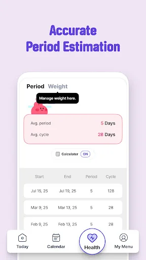 Bom Calendar - Period tracker screenshot 4