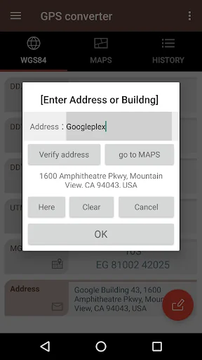 GPS coordinate converter screenshot 4