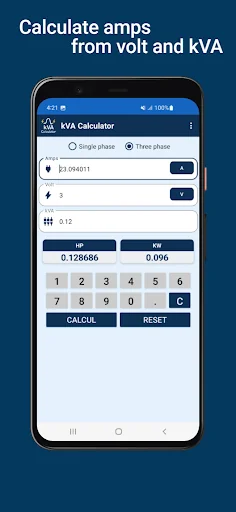 kVA (Single and Three Phase) screenshot 4