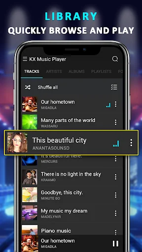 EQ Bass Music Player- KX Music screenshot 1