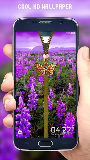 Flowers Zipper Lock Screen