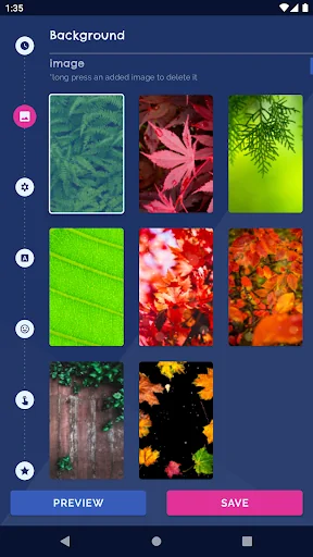 Forest Leaves Clock Wallpaper