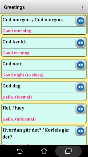 Norwegian phrasebook and phras