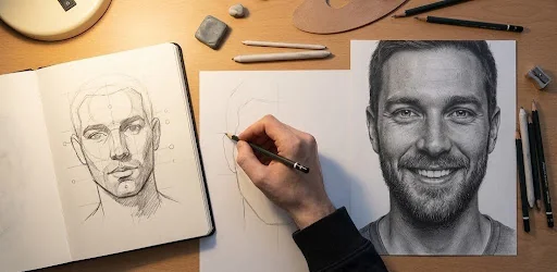 how to draw face