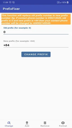 Contacts Prefix Fixer