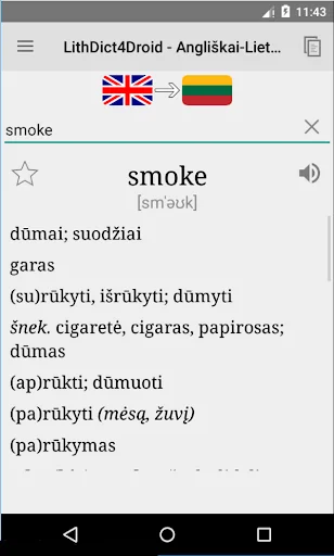 LithDict4Droid dictionary screenshot 1