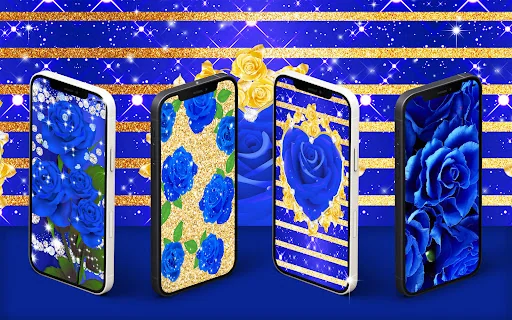 Blue golden rose wallpapers screenshot 1