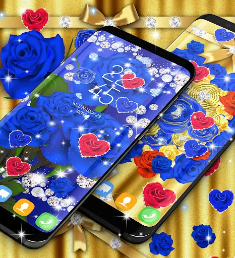 Blue golden rose wallpapers screenshot 3