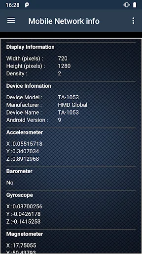 Mobile and Network info screenshot 2