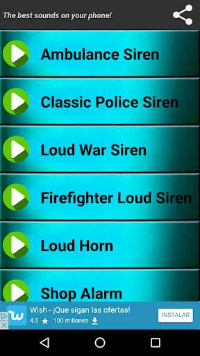 Loud Siren Ringtones Remix screenshot 2