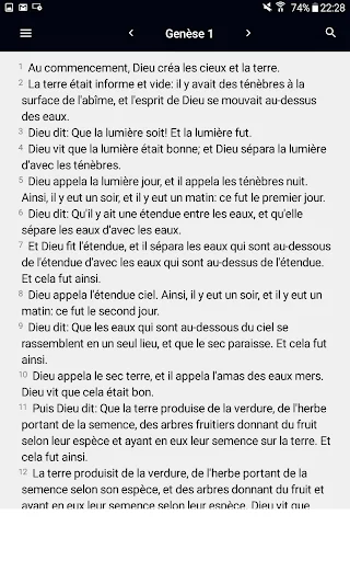 Bible en français Louis Segond
