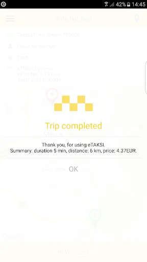 eTAKSI - get taxi in Lithuania screenshot 4
