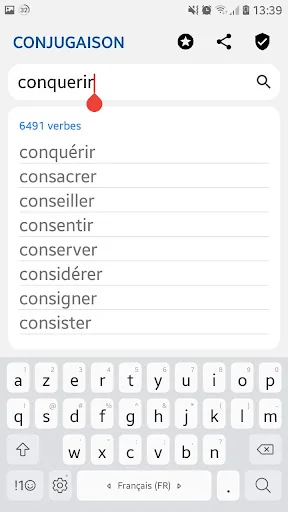 Je Conjugue - French verbs con screenshot 2