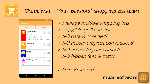 Shoptimal - Your shopping list