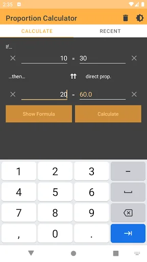 Rule-Of-Three Calculator