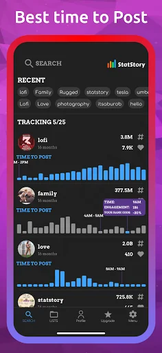 Statstory Live Hashtags & Tags screenshot 3