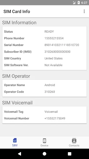 SIM Card Info
