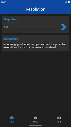 Megapixel Calculator screenshot 4