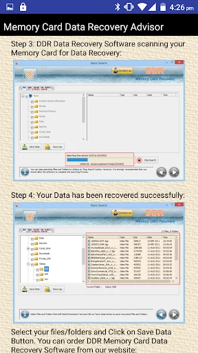 Memory Card Data Recovery Help screenshot 4