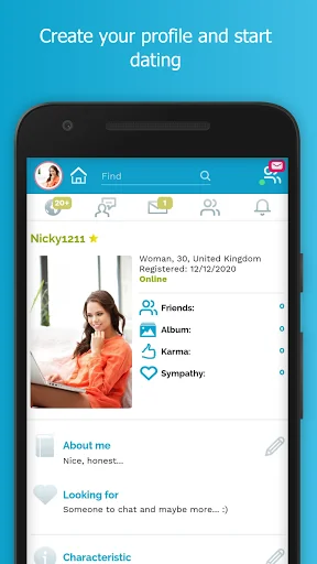 Blindr - Online blind date screenshot 1