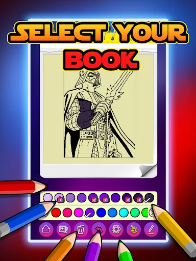 Galaxy War Hero Coloring Book
