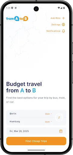 Ridesharing, Train & Bus Trips